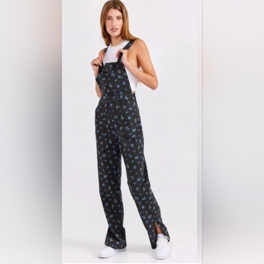 We Wore What Slouchy Slit Overall Size S